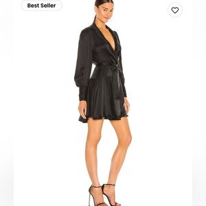 Zimmermann silk wrap mini dress - Black 0P